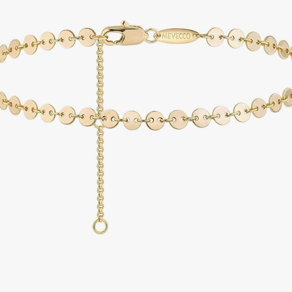 Mevecco Bundle! (4 Pieces) 14K Gold Plated Bracelets & Anklets - Picture 3 of 5
